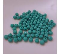 Perles de verre - type "facettes" - 60 pièces - 10 mm - Turquoise clair mat