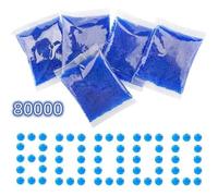 Perles d'eau en Gel Recharge Munitions, 7-8 mm, 80000pcs, Gel Splatter Ball Blaster Bullets, Compatible avec Splatter Ball Gun