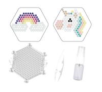 Kit Perles d'eau magiques Licorne et Arc en ciel 2 plaques D10,5cm+pince+spray MULTICOLORE