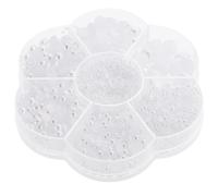 Perles Décoratives pour Ongles Abs Multi-fonctions en Boîte 2800 Pièces | Charms DIY Délicats, Usage Nail Art et Vêtement, Blanc, Coffret Unique, Style Créatif et Mignon