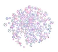 Perles Décoratives sans Trou en Plastique, Effet Perlé Rond, 1 Paquet