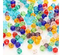 Perles d'espacement Bicone de couleurs mélangées 2/3/4/6/8mm perles à facettes en verre de cristal bricolage pour cristaux bijoux fabrication de mariage-mixed-3mm 330 pièces