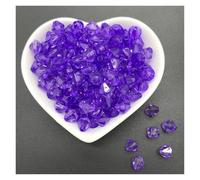 Perles d'espacement en acrylique de 6 mm, 8, 10, perles cristal bicône à facettes for la fabrication bijoux(Purple,8mm 100pcs)