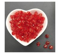 Perles d'espacement en acrylique de 6 mm, 8, 10, perles cristal bicône à facettes for la fabrication bijoux(Red,10mm 50pcs)