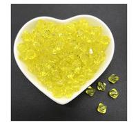 Perles d'espacement en acrylique de 6 mm, 8, 10, perles cristal bicône à facettes for la fabrication bijoux(Yellow,6mm 200pcs)