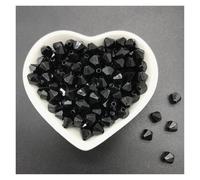 Perles d'espacement en acrylique de 6 mm, 8, 10, perles cristal bicône à facettes for la fabrication bijoux(Black,10mm 50pcs)