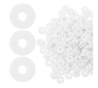 Perles D'espacement en Argile Blanche, Plates Rondes, 80 G