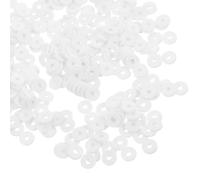 Perles D'espacement en Argile Polymère Blanc, Plates Rondes, 80 G