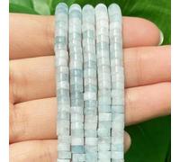 Perles d'espacement en forme de rondelles en agate turquoise de 4 x 2 mm, perles plates en pierre d'abaque pour bracelet à faire soi-même, bijoux, gris, 4 x 2 mm, aigue-marine, 4 x 2 mm