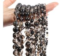 Perles D'espacement En Pierre Noire Naturelle,Obsidienne,Lave,Labrumen,Ite,Agates,Hématite,Adt,Pour Bijoux,Bracelets De Bricolage - Type Watermelon Quartz-10mm-About 38pcs
