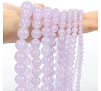 Perles d'espacement en vrac en pierre d'améthyste violette, agate, tourmaline, jade pour la fabrication de bijoux, bracelets, accessoires d'artisanat, jade violet, 6 mm, environ 62 pièces