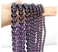 Perles d'espacement en vrac en pierre d'améthyste violette, agate, tourmaline, jade pour la fabrication de bijoux, bracelets, accessoires d'artisanat, verre violet, 6 mm, environ 62 pièces