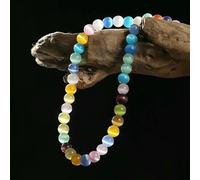Perles d'espacement en vrac en pierre naturelle multicolore œil de chat de 4 à 12 mm pour bracelet, collier, boucles d'oreilles pour femmes, bijoux - Couleurs mélangées - 4,0 mm, 90 pièces