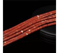 Perles d'espacement Heishi en Pierres précieuses Naturelles 2x4 mm pour la Fabrication de Bijoux DIY 15,5'' - Jaspe Rouge - 2x4 mm 150-160 pièces