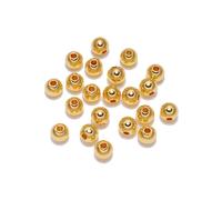 Perles D'imitation Abs Avec Trou,50 À 1000 Pièces,4/6/8/10/12mm,Perle D'espacement Ronde En Plastique Acrylique Pour La Fabrication De Bijoux À Faire Soi-Même - Type Gold-4mm X 500pcs