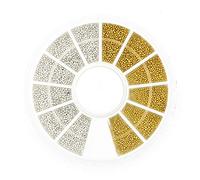 Perles d'ongles pour Nail Art, cadeau de fête des mères, perles de décoration d'art d'ongle, perles d'or argentées, perles de caviar, manucure mixte, disque de décoration d'art d'ongle à faire