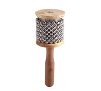 Perles en Acier Inoxydable Cabasa en Bois Poignée en Bois Percussion Rythmique Cabasa à Main Éducation Musicale Tout-Petits Manivelle à Main
