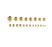 Perles en acier inoxydable for la fabrication de bijoux, perles d'espacement en vrac, bracelets, colliers et autres projets de bricolage(Gold_8x2mm 20pcs)