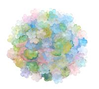 Perles en acrylique, Bouchons de perles fleurs en acrylique et d'espacement multicolores, 500/1000 pièces for bijoux DIY(Mixed,500pcs)