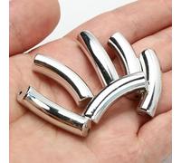 Perles en acrylique courbées, 10 pièces, 34 x 11 mm, 8 x 33 mm, couleur or et argent, pour la fabrication de bijoux, bracelets, pendentifs, accessoires de bricolage, C01725, 33 x 8 mm, 10 pièces