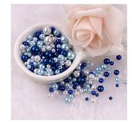 Perles en acrylique en vrac, Perles en plastique acrylique avec trous multicolores de 3 à 8 mm, lot 150 200, for la fabrication bijoux et d'artisanat YC0416(Mix Blues)