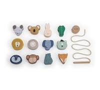 Perles en Bois Animaux 1er age Multicolore G