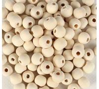 MÉGACRÉA Perles en Bois Brut Rondes 1 cm 100 pièces