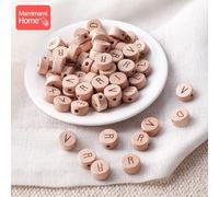 Perles En Bois De Hêtre Alphabet Anglais De Qualité Alimentaire, 30 Pièces, Matériel Pour Les Rongeurs, Petites Tiges Pour Bricolage, Hochet De Dentition Pour Bébé