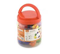 Perles En Bois - Eveil Montessori - 30 Perles - 4 Chaînes - Couleurs Vives - À Partir De 3 Ans