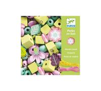 Perles en bois foison de perles feuilles et fleurs
