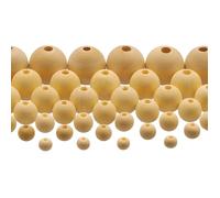 Perles en bois - Graine créative - Ø 8 mm - 200 pièces - Couleur bois - Mixte
