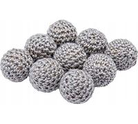 Perles en bois grises 20mm Crochet DIY Set de 10 pièces