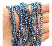 Perles en cristal autrichien à facettes de 2, 3, 4, 6, 8 mm, rondelles, espaceurs, pour bracelets, boucles d'oreilles, perles en verre pour la fabrication de bijoux - 130-4 m