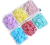 Perles en forme de fleurs en acrylique, Paquet de 1000 perles fleurs multicolores en résine 14mm avec trou droit for accessoires fabrication bijoux à faire soi-même(Color1)