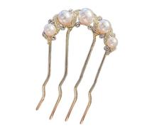 Perles En Forme De U Épingle À Cheveux Élégant Bâton Cheveux Chinois Pour Les Femmes Porte-chignon Avec Des Accents Papier Coquille Accessoire En Alliage Bâton Chignons Minimaliste