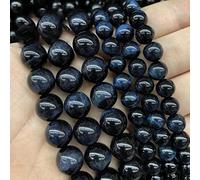 Perles en oeil de tigre bleu en pierre naturelle Perles rondes en vrac 6 8 10 12 mm pour la fabrication de bijoux Bracelet à breloques bricolage 15quot;-Oeil de tigre bleu foncé, 10mm 36 à 38pcs