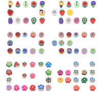 Perles en Pâte Polymère 10mm, Motifs Cartoon, pour Bijoux DIY