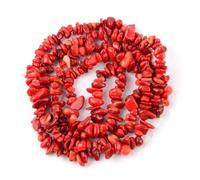 Perles en pierre concassée irrégulière de 3, 5, 8 et 12 mm for la fabrication de bijoux, colliers et bracelets à faire soi-même(Red Coral,8-12mm)