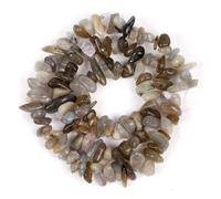 Perles en pierre concassée irrégulière de 3, 5, 8 et 12 mm for la fabrication de bijoux, colliers et bracelets à faire soi-même(Black Flash,3-5mm)