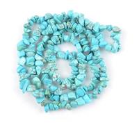 Perles en pierre concassée irrégulière de 3, 5, 8 et 12 mm for la fabrication de bijoux, colliers et bracelets à faire soi-même(Blue Turquoises,8-12mm)
