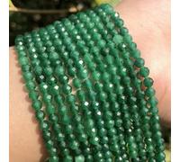 Perles en pierre de 2 mm, 3 mm, 4 mm, grenat, jaspe rouge, agate, apatite, opale rose, perles d'espacement pour la fabrication de bijoux à bricoler soi-même, jades verts, 4 mm, 91 pièces