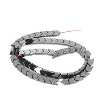 Perles en pierre d'hématite noire naturelle, rondes et cylindriques, pour la fabrication de bijoux, bracelets, colliers, accessoires, 1 à 14 mm, flèche 6 x 3 mm
