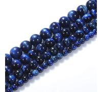 Perles en pierre naturelle 4mm Lapis Bleu Oeil de Tigre Perles rondes en vrac Pierre d’énergie Puissance de guérison pour la fabrication de bijoux DIY 1 brin 15"