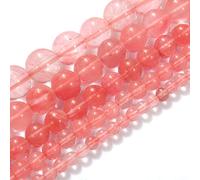 Perles en pierre naturelle 4mm Pastèque rouge Rond Perles en vrac Pierre d’énergie Pouvoir de guérison pour la fabrication de bijoux DIY 1 brin 15"