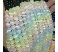 Perles en pierre naturelle AAA colorées en gypse, sélénite arc-en-ciel, œil de chat, perles rondes en vrac de 6, 8 et 10 mm pour la fabrication de bijoux à faire soi-même - Arc-en-ciel B - 8 mm envi