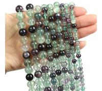 Perles en pierre naturelle, agate aigue-marine bleue, œil de tigre, quartz, jade, perles en vrac pour la fabrication de bijoux, 4/6/8/10/12 mm, bracelets DIY, fluorite, 12 mm, environ 29 pièces
