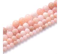 Perles en pierre naturelle de 10 mm - Opale rose - Perles rondes en vrac - Pierre d'énergie et de guérison - Pour la fabrication de bijoux - 1 fil de 38,1 cm