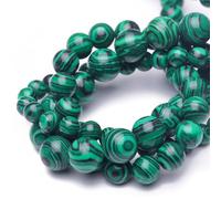 Perles en pierre naturelle de 10 mm pour la fabrication de bijoux, malachite verte polie, perles rondes lisses pour bracelet et collier, 38,1 cm