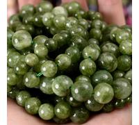 Perles en pierre naturelle de 4 à 12 mm, jaspe de lave, œil de tigre, quartz, perles rondes en vrac pour la fabrication de bijoux, bracelet, cadeau de nouvel an, jade vert, 6 mm, environ 61 perl