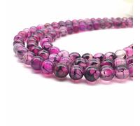 Perles en pierre naturelle de 6/8/10 mm - Œil de lave noir mat - Perles en vrac pour la fabrication de bracelets, colliers, bijoux #12 charmantes et professionnelles